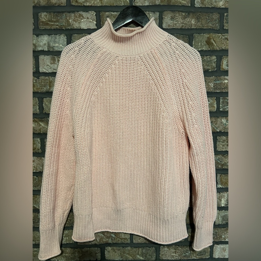 J.Crew Rollneck Heritage Sweater | Light Pink Size M | Coastal Spring Style